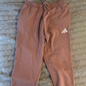 Adidas Men’s Jogger Sweatpants Mauve Cuffed Ankles Athleisure
